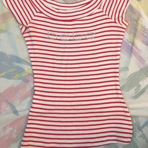 bebe Tops - Y2K Bebe Rhinestone Striped Top bebe Tops - Y2K Bebe Rhinestone Striped Top